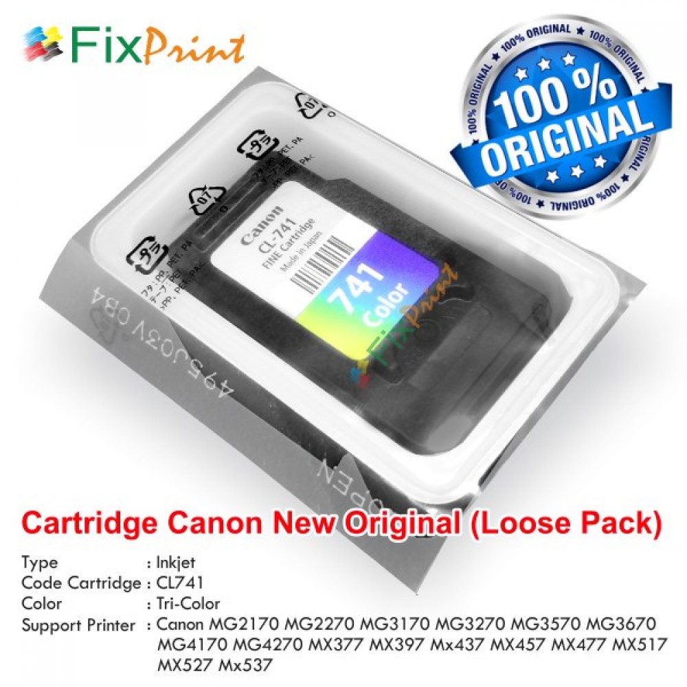 Jual Cartridge Loose Pack Original Canon CL-741 CL741 