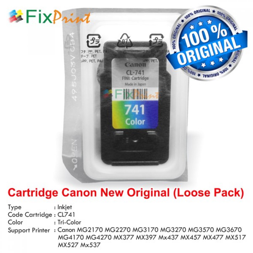 Jual Cartridge Loose Pack Original Canon CL-741 CL741 