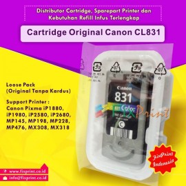 Jual Cartridge Original Canon CL-831 CL831 831 Color Loose Pack Tinta 