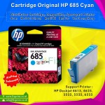 Cartridge Original HP 685 Cyan CZ122AA, Tinta Printer HP Deskjet 4615 4625 3525 5525 6525