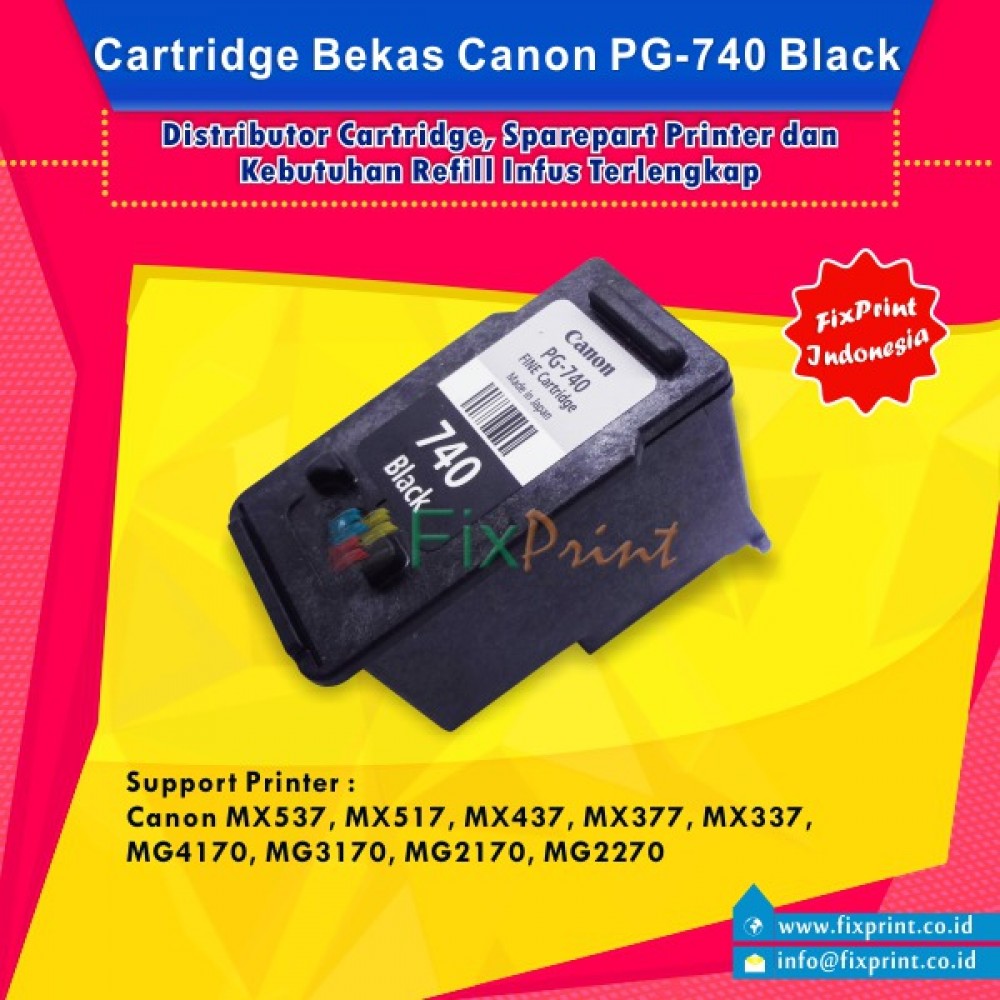 Jual Cartridge Tinta Bekas Canon PG740 PG-740 PG 740 Black 