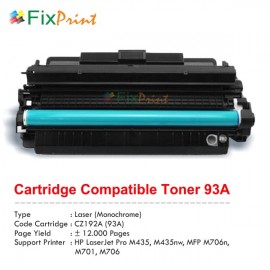 Cartridge Toner Compatible HPC CZ192A 93A, Printer HPC LaserJet Pro M435 M435nw MFP M706n M701 M706