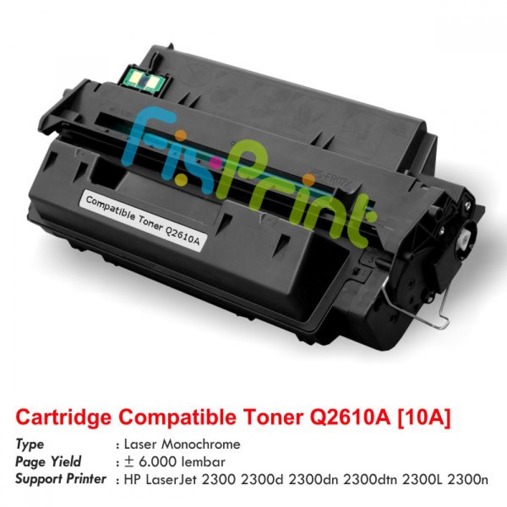 Cartridge Toner Compatible HPC Q2610A 10A, Printer HPC LaserJet 2300 2300d 2300dn 2300dtn 2300L 2300n