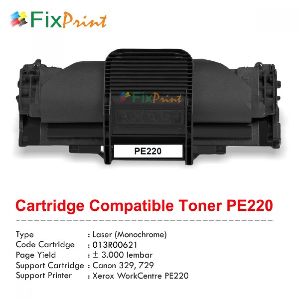 Jual Cartridge Toner Compatible Fuji Xerox PE220 013R00621 