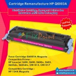 Cartridge Toner Compatible Q6003 Magenta 124A, Printer HPC Laserjet 1600 2600 2600n 2605 2605dn 2605dtn CM1015 CM1017