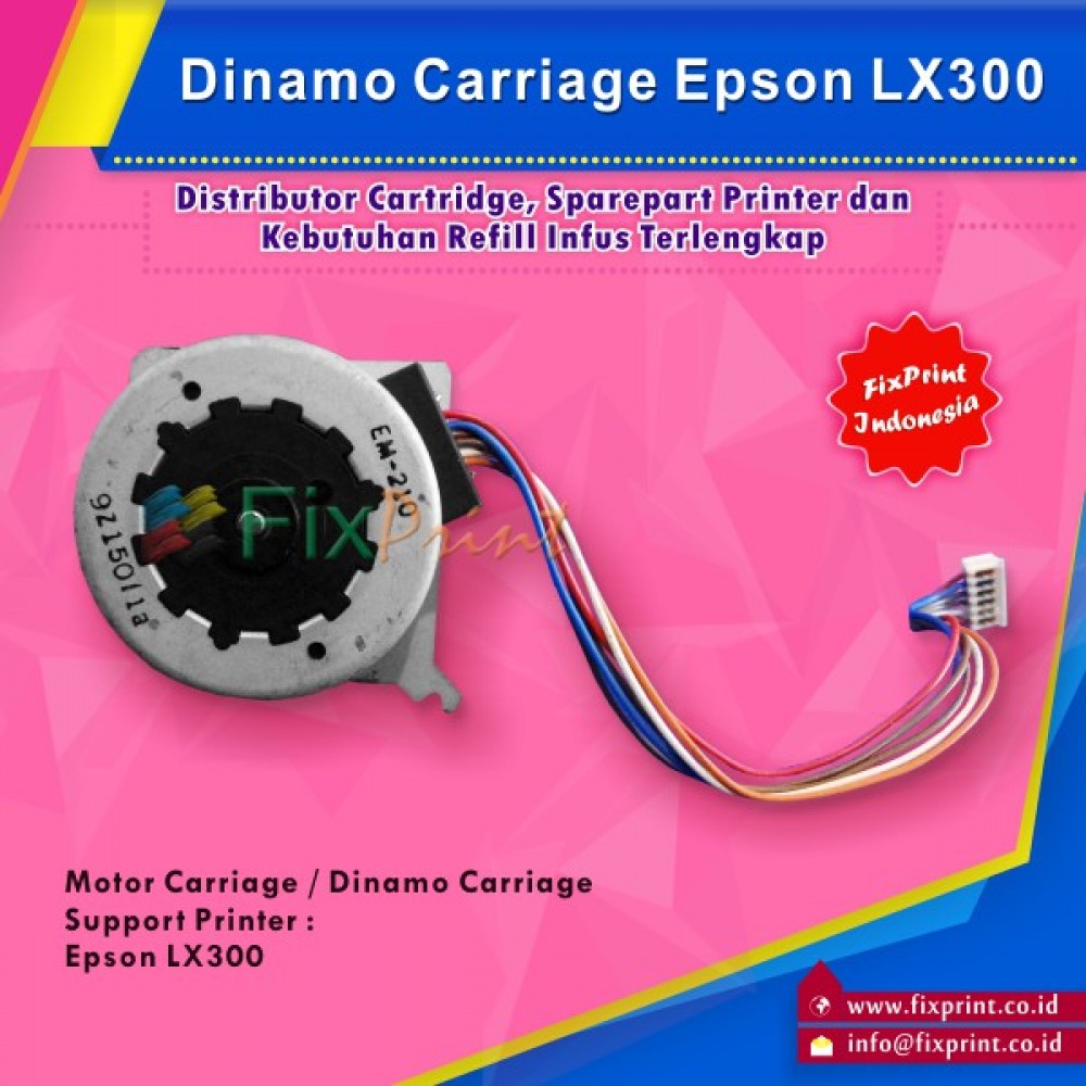 Dinamo Motor Epson LX-300 Used, Carriage Motor CR LX300