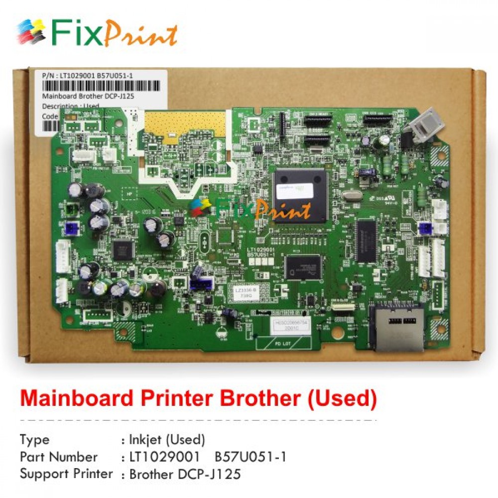 Board Printer Brother DCP-J125, Mainboard Brother DCP-J125, Motherboard Brother J125 Used