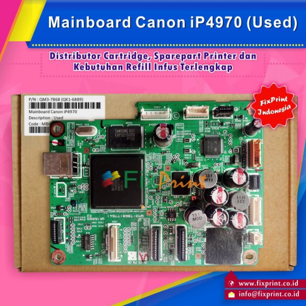 Board Printer Canon iP4970, Mainboard Canon ip4970, Motherboard Canon 4970 Bekas Like New