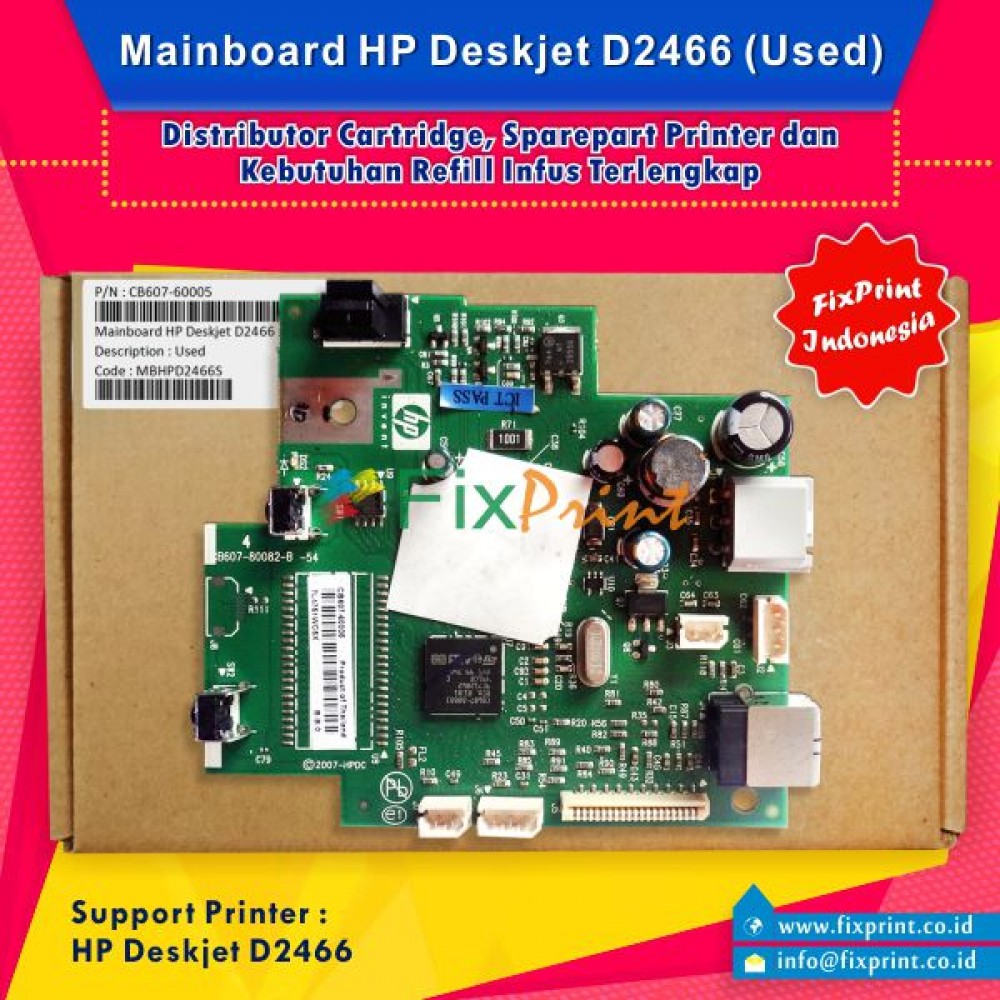 Board Printer HP Deskjet D2466 Used, Mainboard HP D2466 Used, Motherboard HP Deskjet 2466