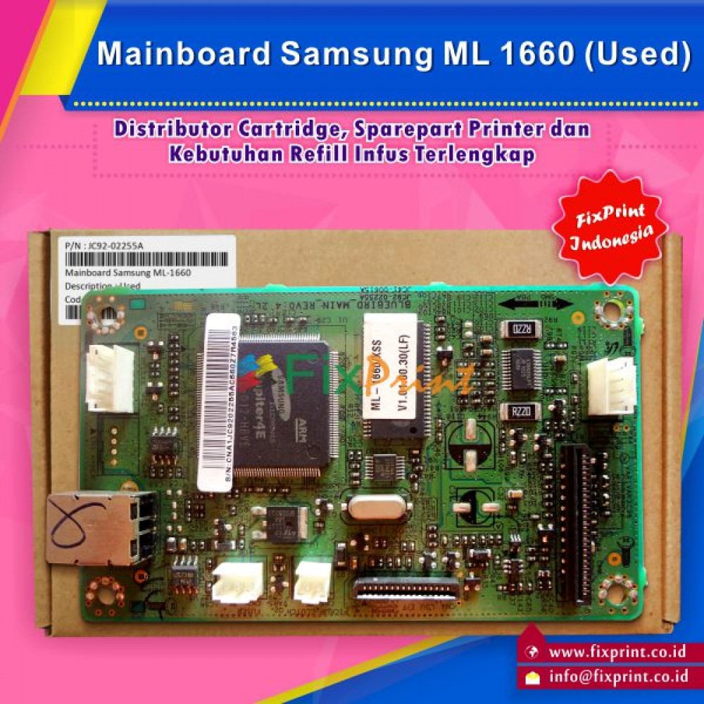 Board Printer Samsung ML1660 Used, Mainboard Samsung ML1660 Used, Motherboard Printer ML 1660