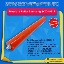 Press Roller Sam SCX-4521F SCX-4321 SCX-4200 SCX-4216F SCX-4116 SCX-4016 ML-1640 ML-1641 ML-1610 ML-2010 ML-1510 ML-1710 ML-1740 ML-1750 SF-565 Xe 3200 PE220 3117, Lower Pressure SCX4521F Part Number JC66-00600A