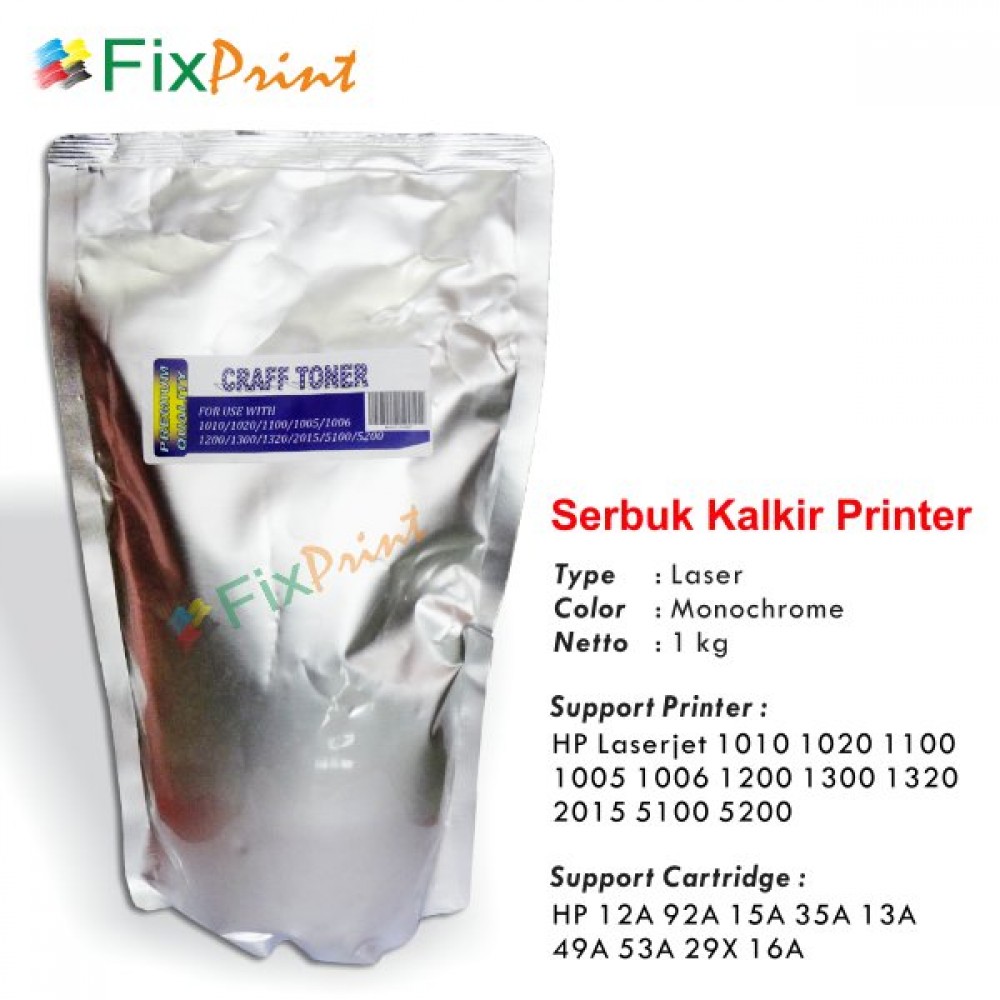 Jual Serbuk Toner Refill Kalkir HP 1010 1020 1100 1005 