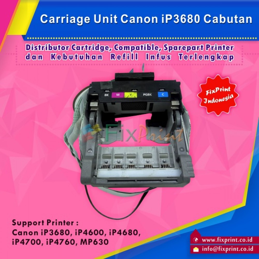 Carriage Unit Canon PGI820 CLI821, Main Carriage ip3680 3680 iP4680 iP4760 iP4600 iP4700 MP630 Used