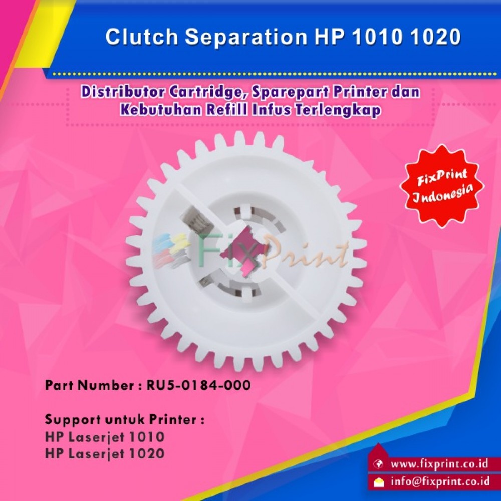 Clutch Separation Roller, Printer HPC 1010 1020 RU5-0184-000 Fuser Gear