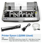 Printer Used Epson LQ-2090 LQ2090 2090 Tanpa Tutup Atas dan Tanpa Sandaran