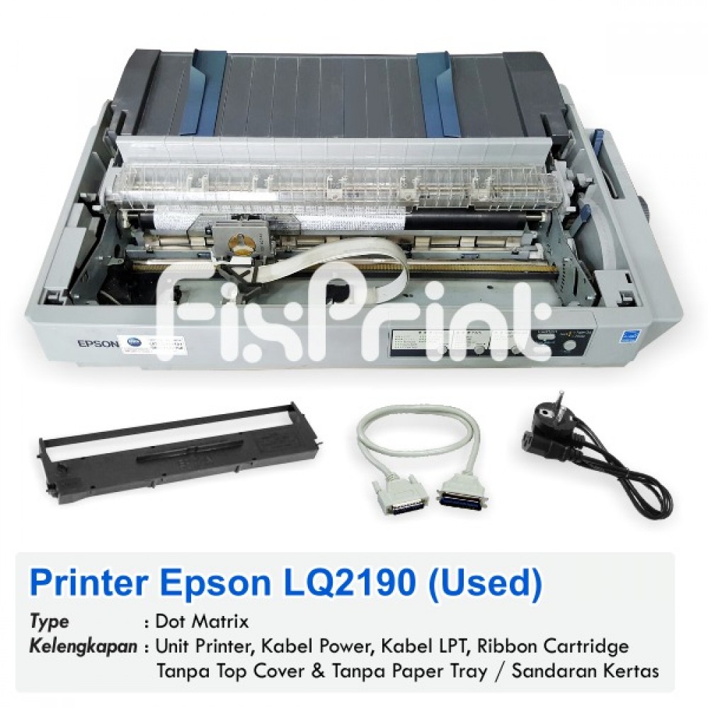 Printer Used Epson LQ2190 LQ2190 Dot Matrix Tanpa Penutup dan Tanpa Sandaran