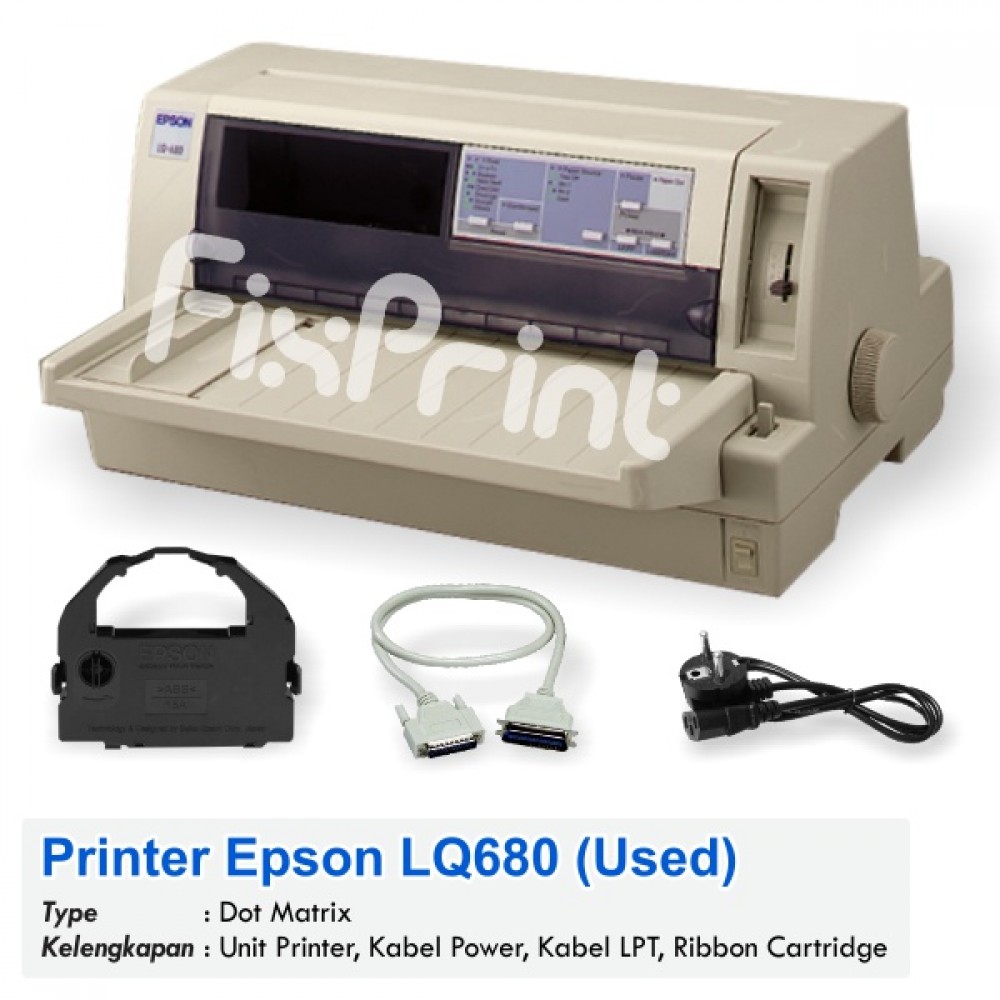 Printer Used Epson LQ680 LQ-680 Dot Matrix