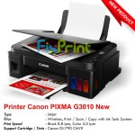 (Mesin) Printer Canon PIXMA G3010 Wireless (Print - Scan - Copy) Tanpa Tinta New