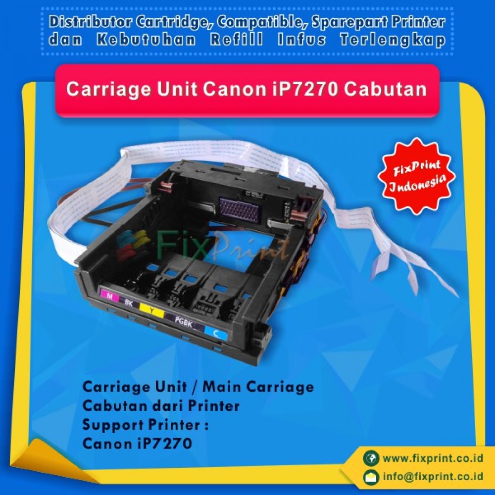 Carriage Unit Canon PGI750 CLI751 Bekas Like New, Main Carriage Canon iP7270