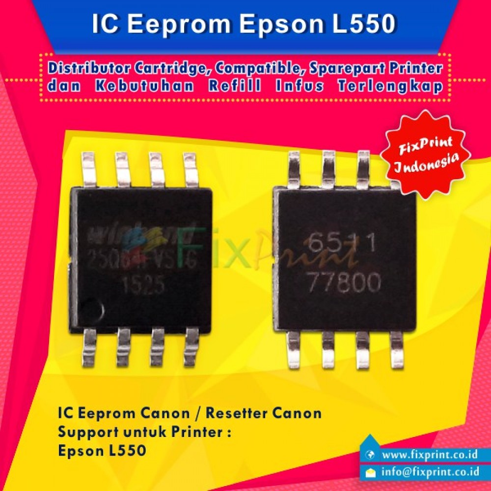 IC Eprom L550, IC Eeprom Reset L550, Resetter Printer E-L550