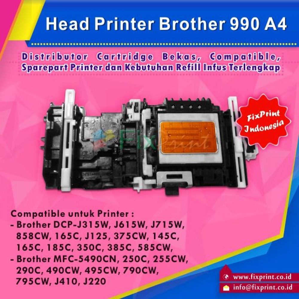 Jual Head Printer Brother 990 A4 DCP -J125 J315W J140W 