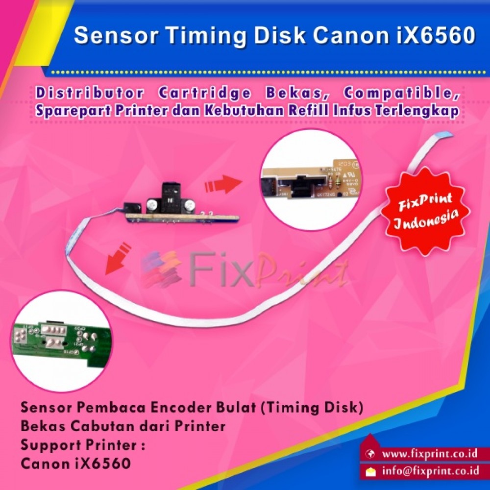 Sensor Timing Disk / Sensor Pembaca Encoder Bulat Canon IX6560 6560 Bekas Like New