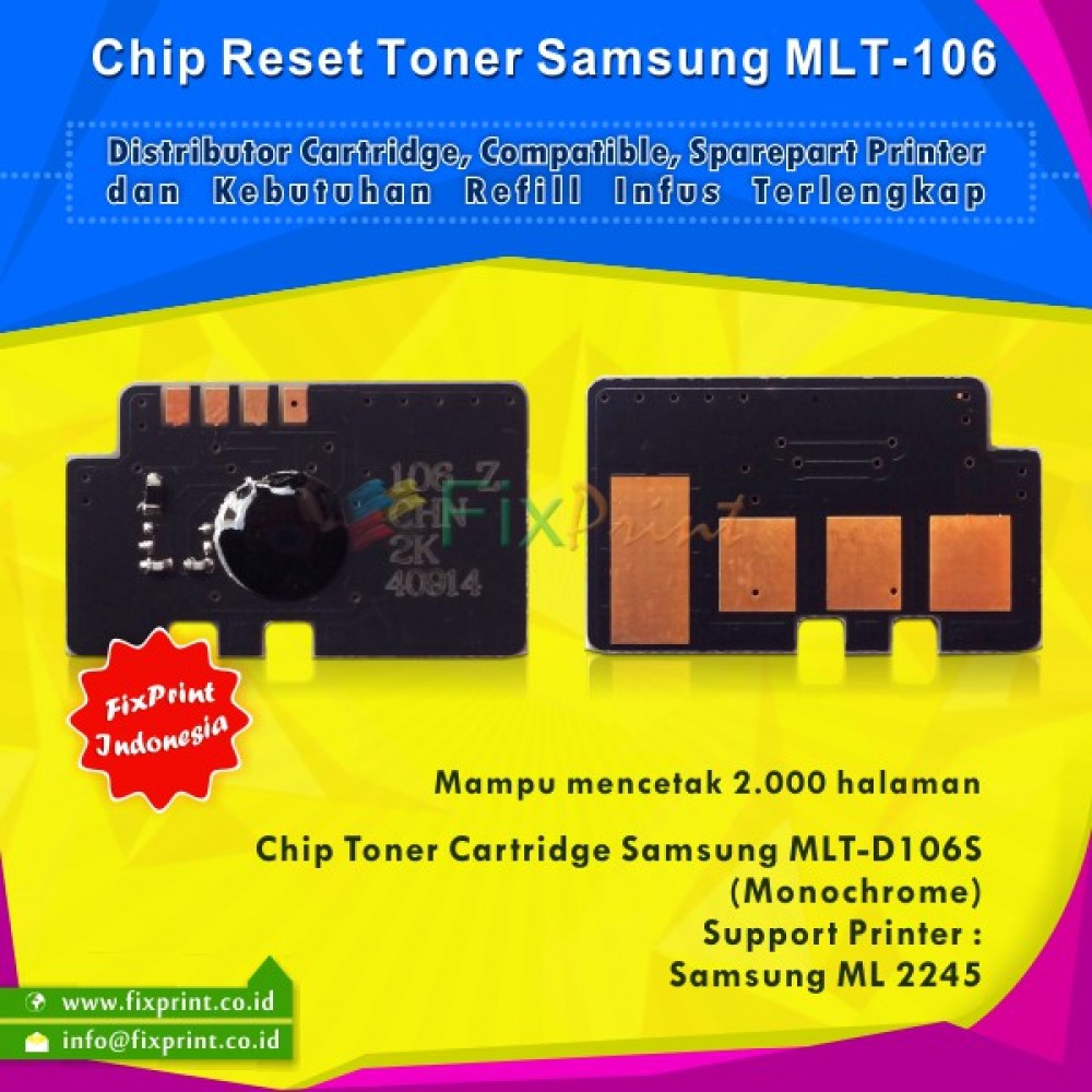 Chip Sam MLT-D106S MLT-106 mlt d106, Chip Reset Printer Sam ML-2245 ML2245 2245