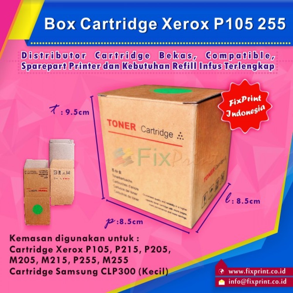 Kardus / Box Packing Cartridge Toner Xe P105 P215 P205 M205 M215 P255 M255 Sam CLP-300 Kecil